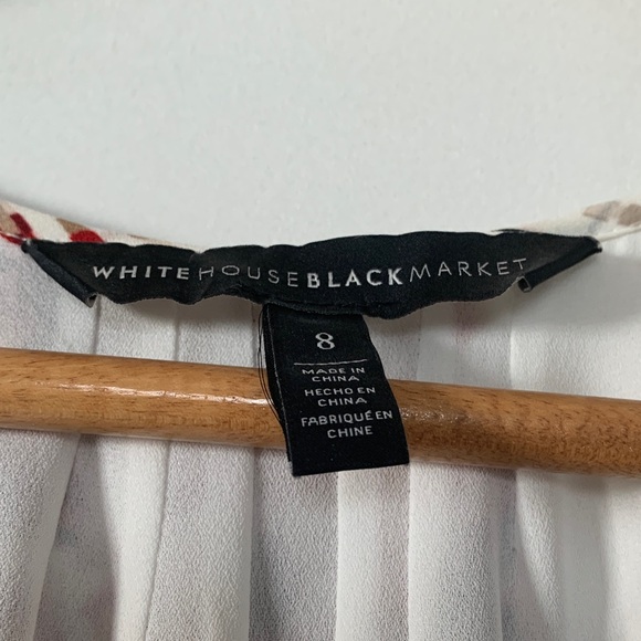 White House Black Market Red Floral Midi Dress - Picture 2 of 4